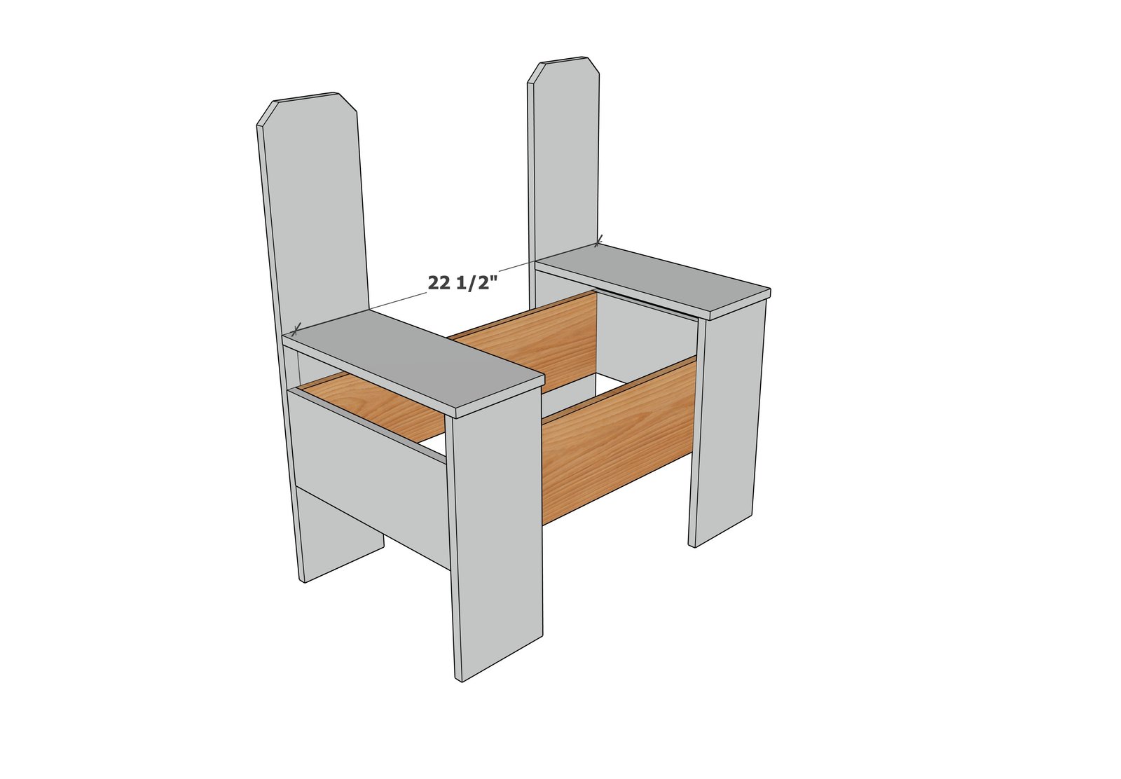 Fence Picket Bench Planter — step 3