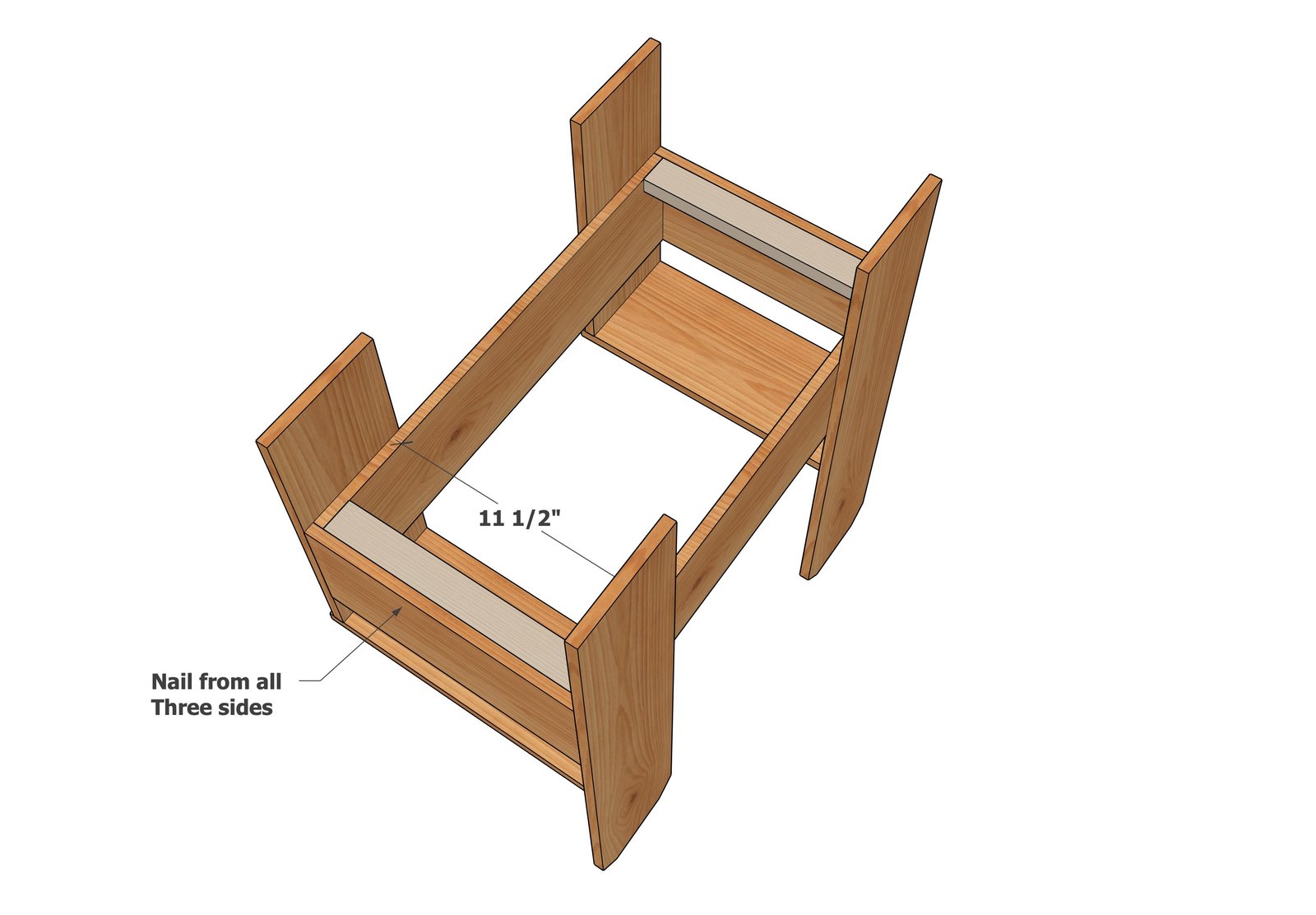 Fence Picket Bench Planter — step 4