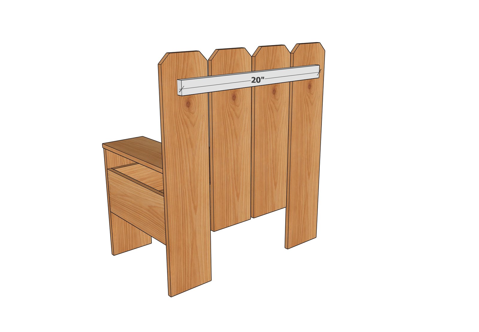 Fence Picket Bench Planter — step 7