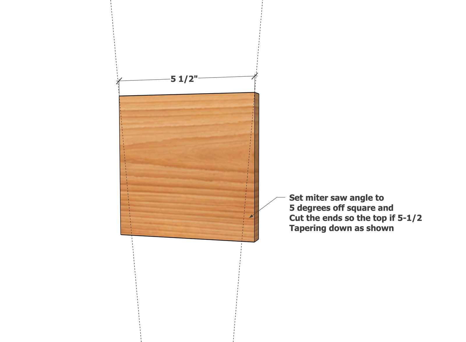 Fence Picket Wood Gift Tote — step 1