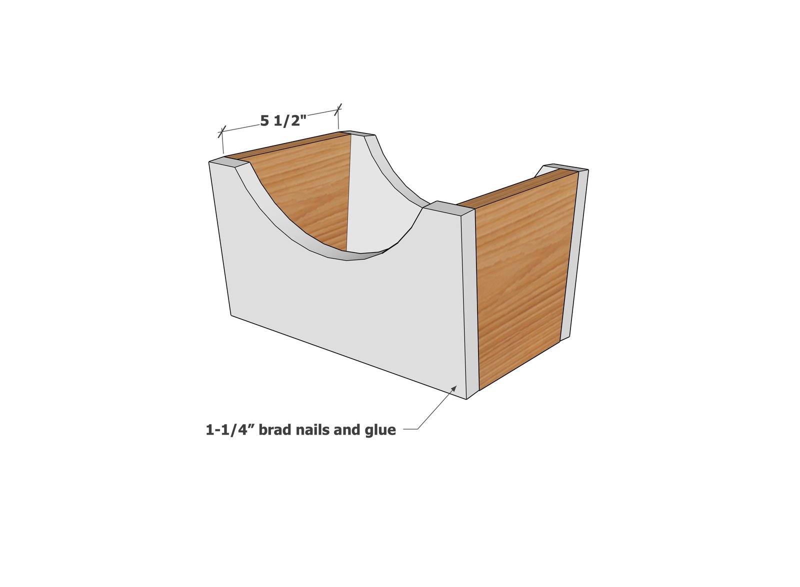 Fence Picket Wood Gift Tote — step 3