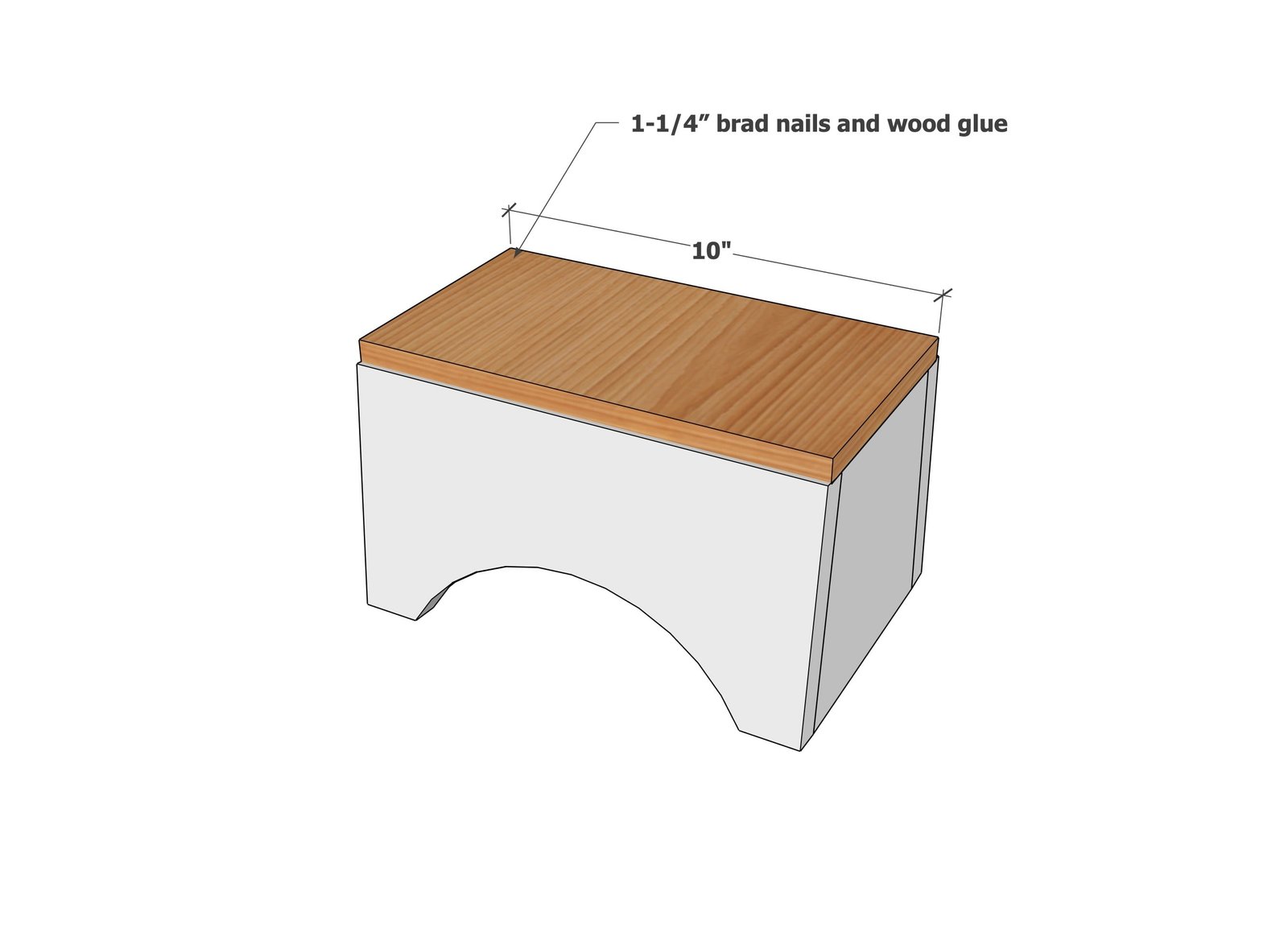 Fence Picket Wood Gift Tote — step 4