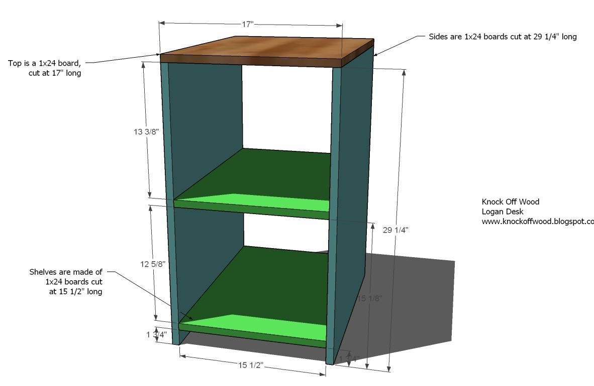 File Base for the Classic Storage Wall System Desk — step 1