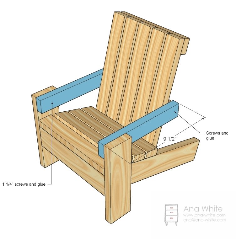Fiona's Doll Adirondack Chair — step 7