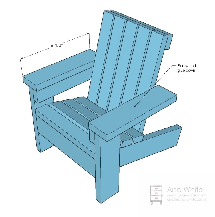 Fiona's Doll Adirondack Chair — step 8