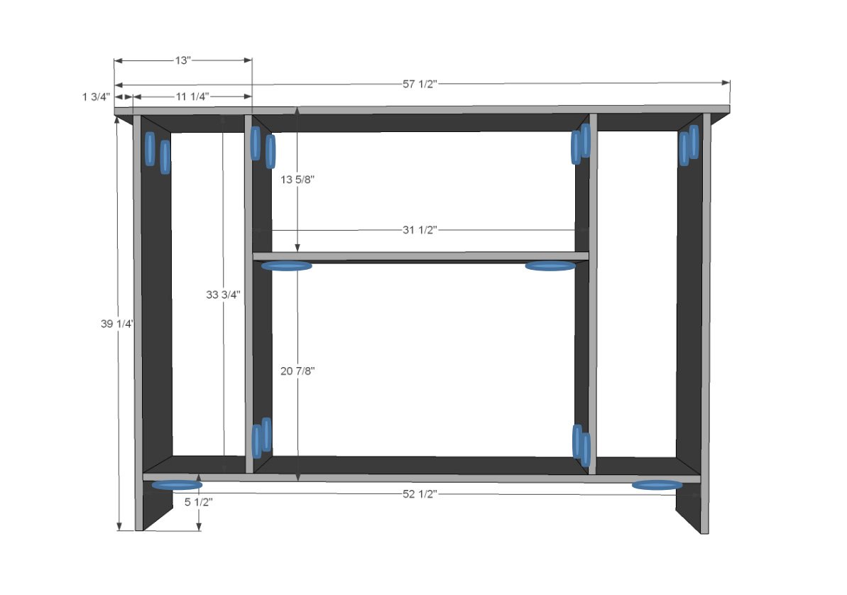 Fireplace TV Stand with Hidden Storage — step 1