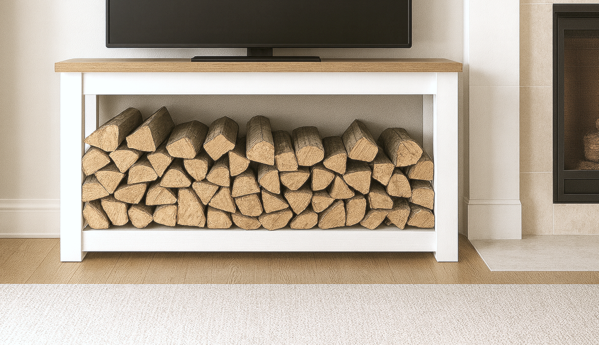 Firewood Holder Console Table
