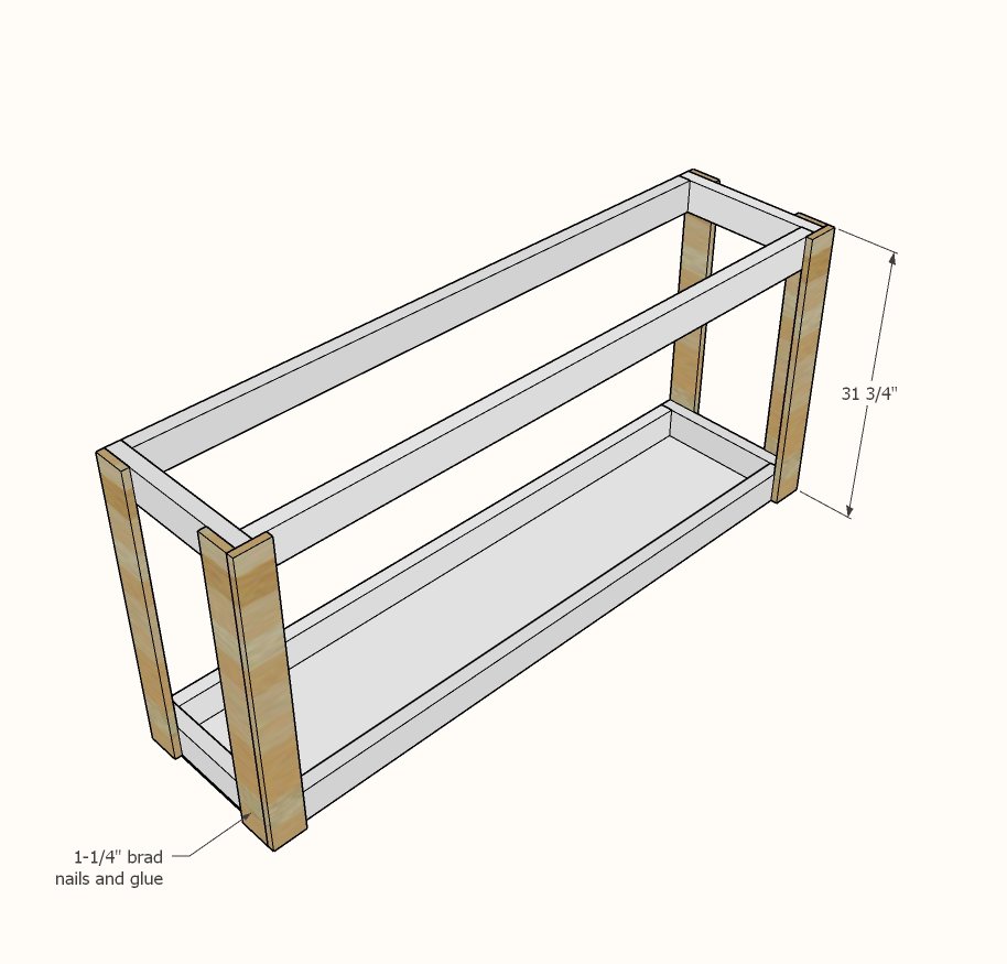 Firewood Holder Console Table — step 2
