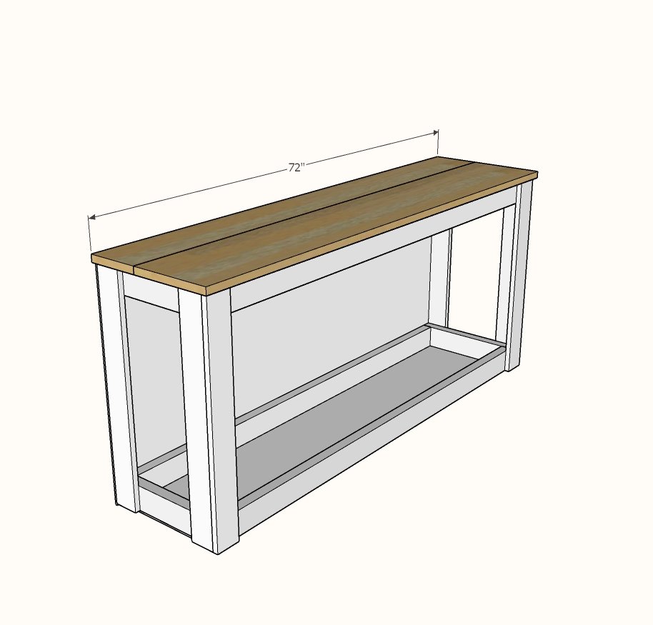 Firewood Holder Console Table — step 4