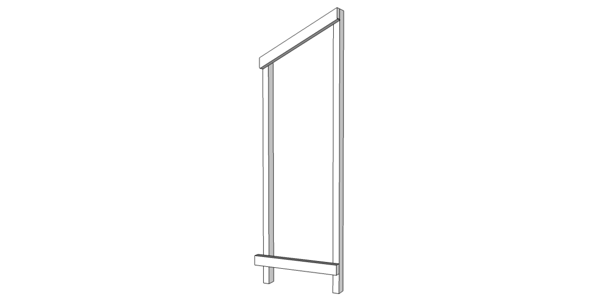 Firewood shed — step 1