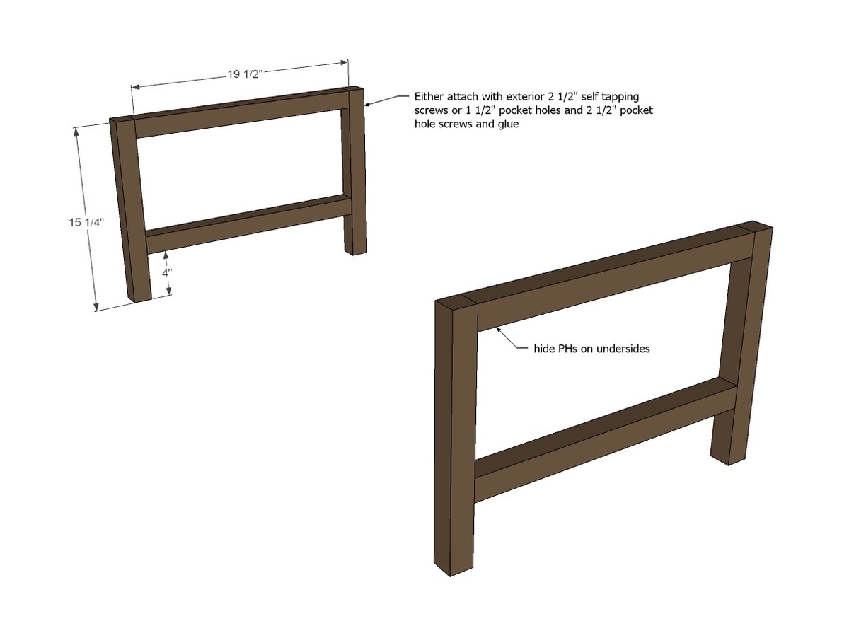 Flag Inspired Outdoor Wood Coffee Table — step 1