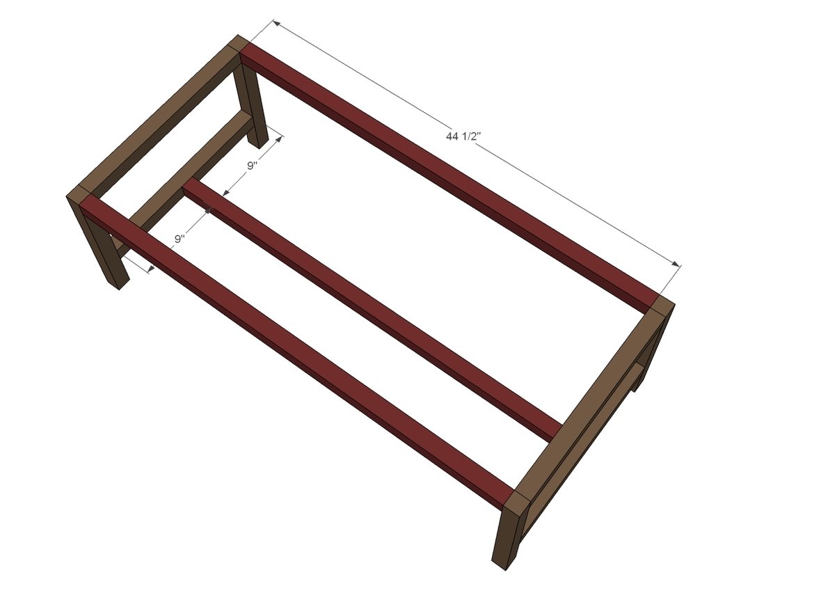 Flag Inspired Outdoor Wood Coffee Table — step 2