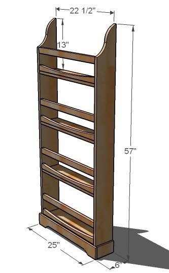 Flat Wall Book Shelves dimension diagram 1