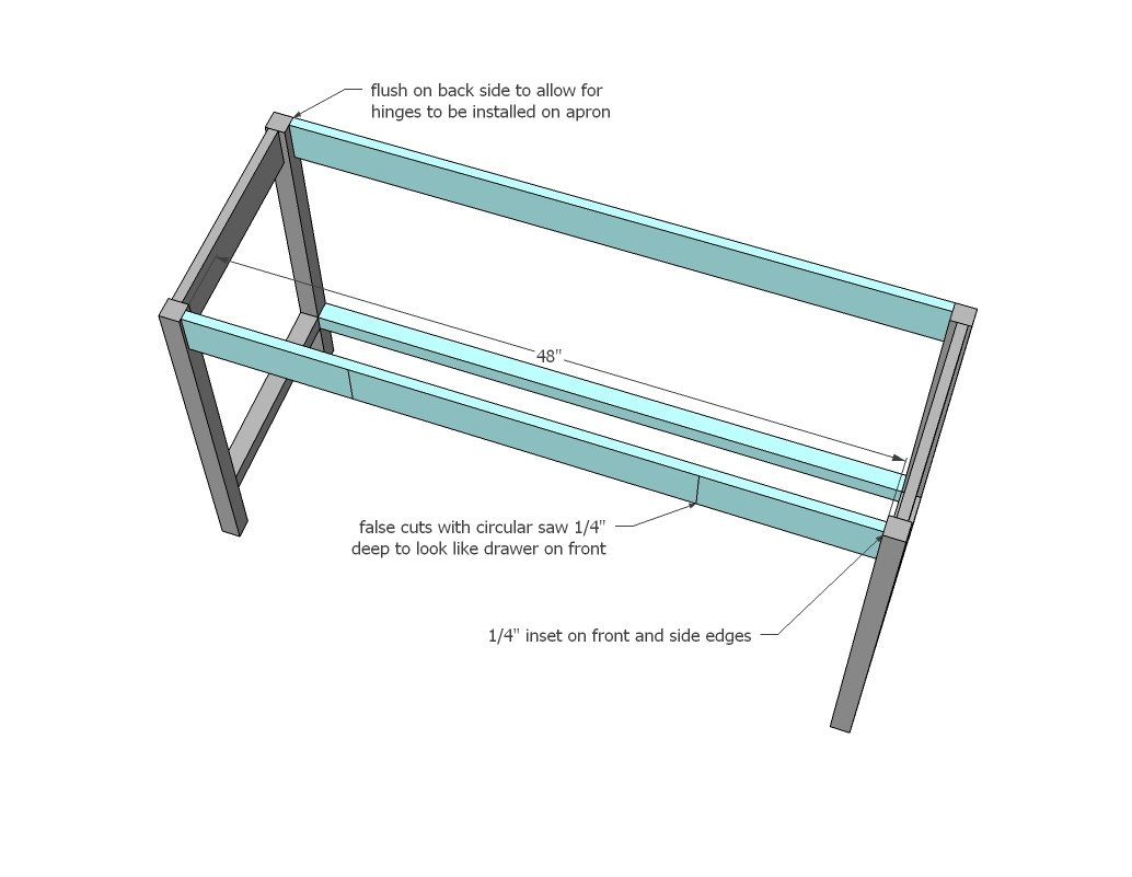 Flip Up Desks that Convert to Table for our Tiny House — step 2