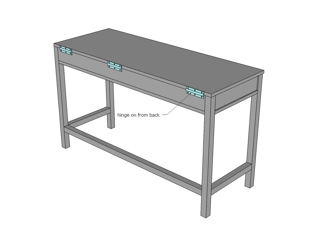 Flip Up Desks that Convert to Table for our Tiny House — step 4