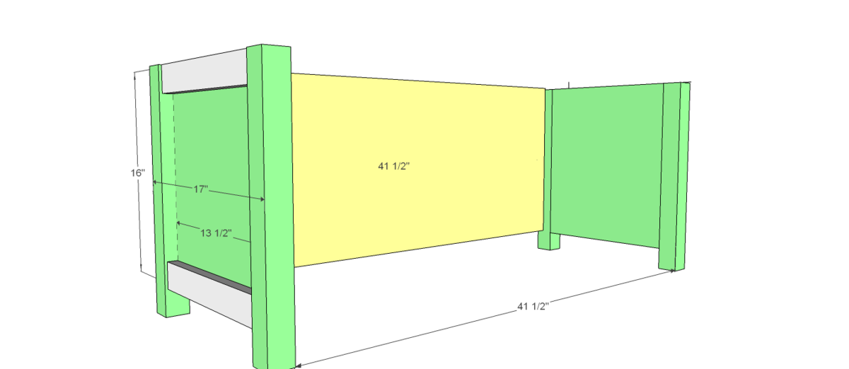 Flip Top Storage Bench with Cubbies — step 4