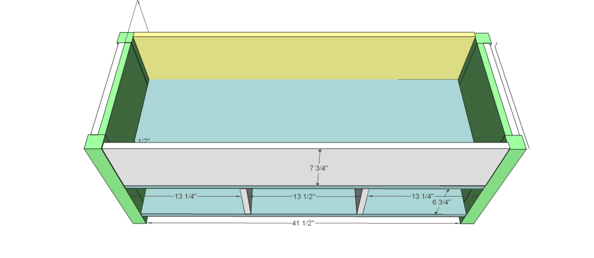 Flip Top Storage Bench with Cubbies — step 7