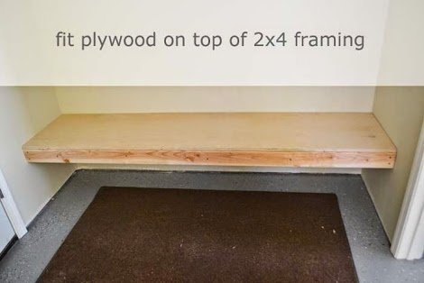 Floating Bench for Nook, Alclove or Closet — step 7