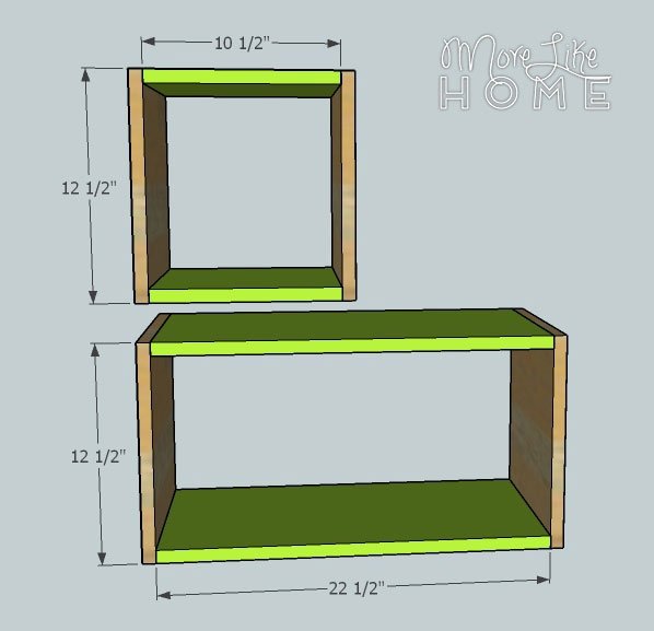 Floating Boxes Nightstand by More Like Home — step 1