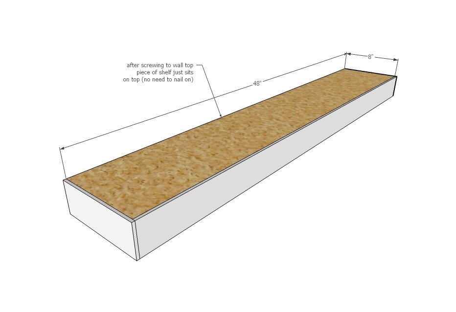 Floating Shelf with 1/4" Plywood Covering — step 5