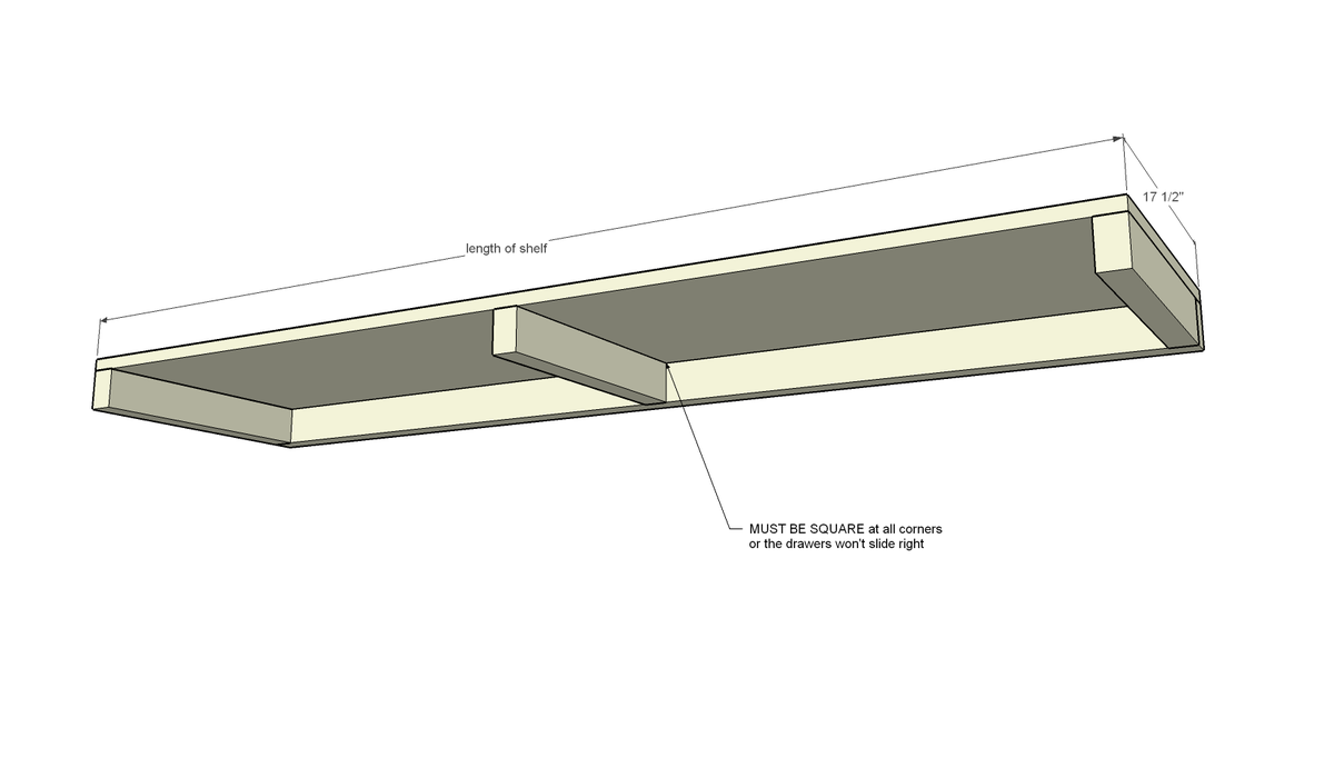 Floating Shelves Pull Out Drying Racks and Hanging Rods — step 3