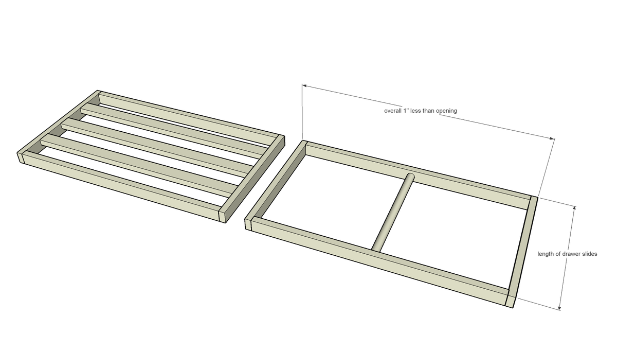 Floating Shelves Pull Out Drying Racks and Hanging Rods — step 4