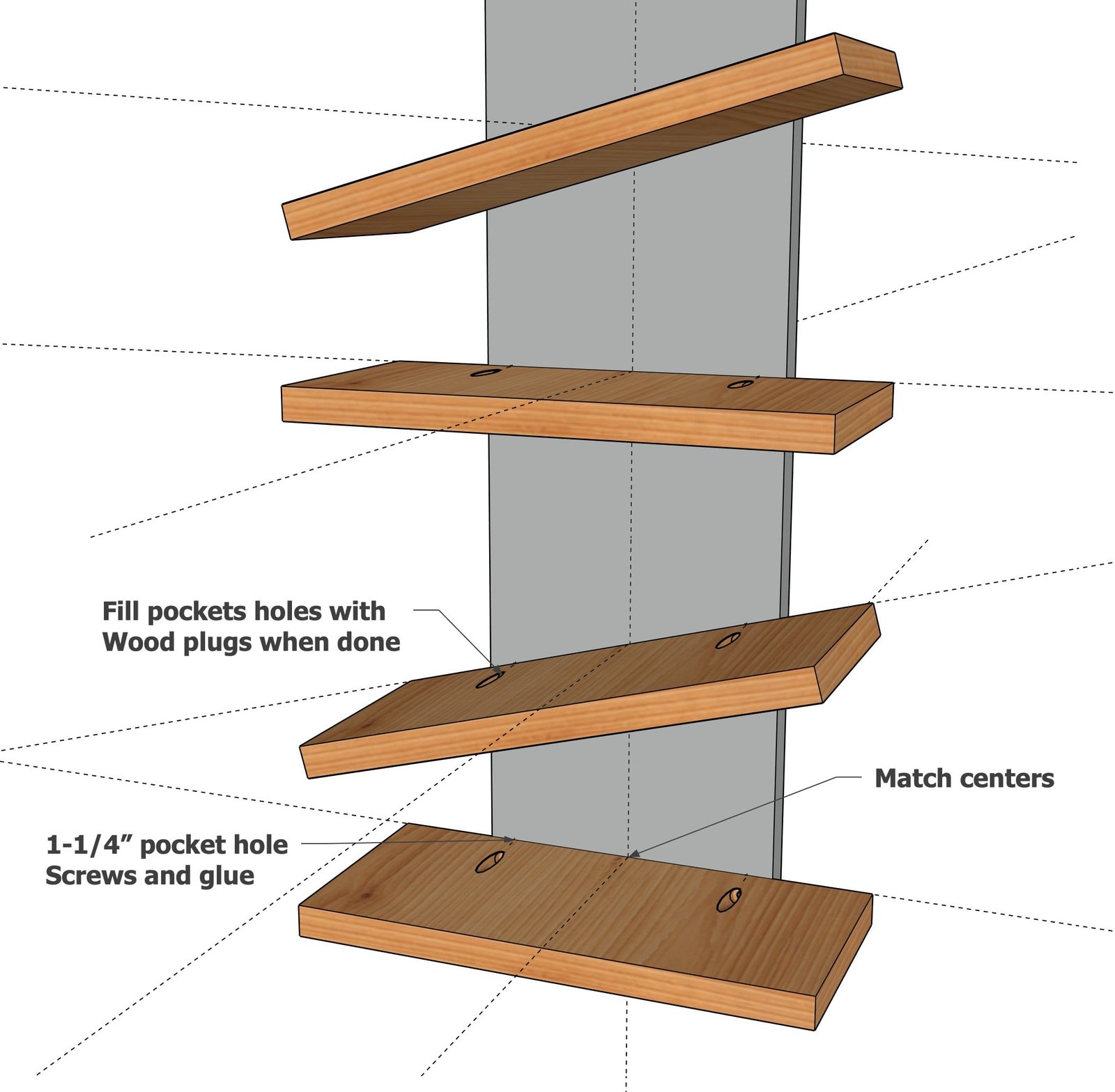 Floating Shoe Display Rack — step 3