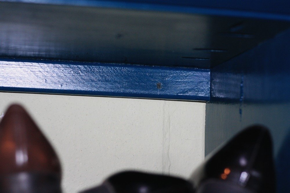 Floor-to-ceiling Shoe Shelf with Angled Front Shelf — step 3