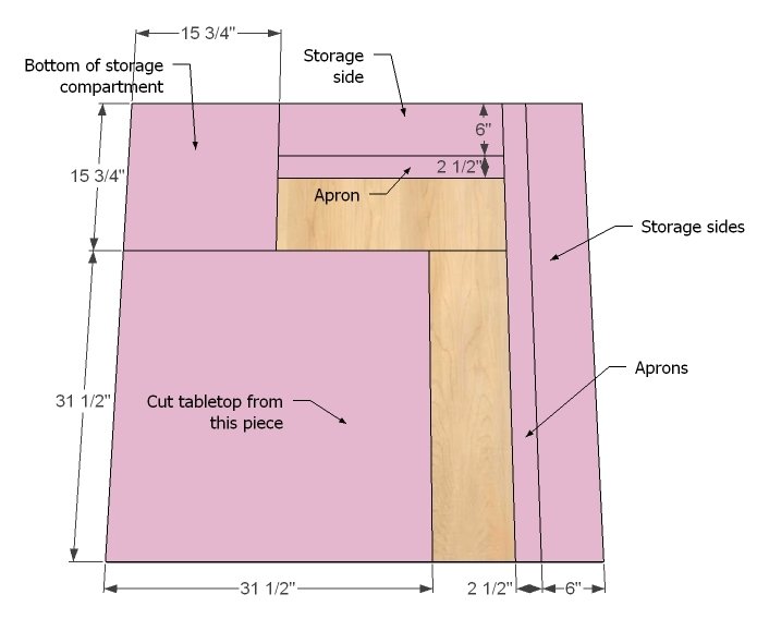 Flower Shaped Storage Play Table — step 1