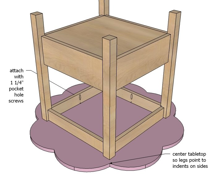 Flower Shaped Storage Play Table — step 7