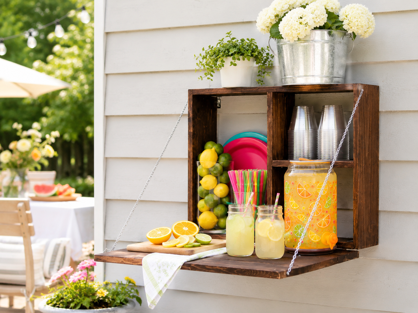 Fold Down Serving Station