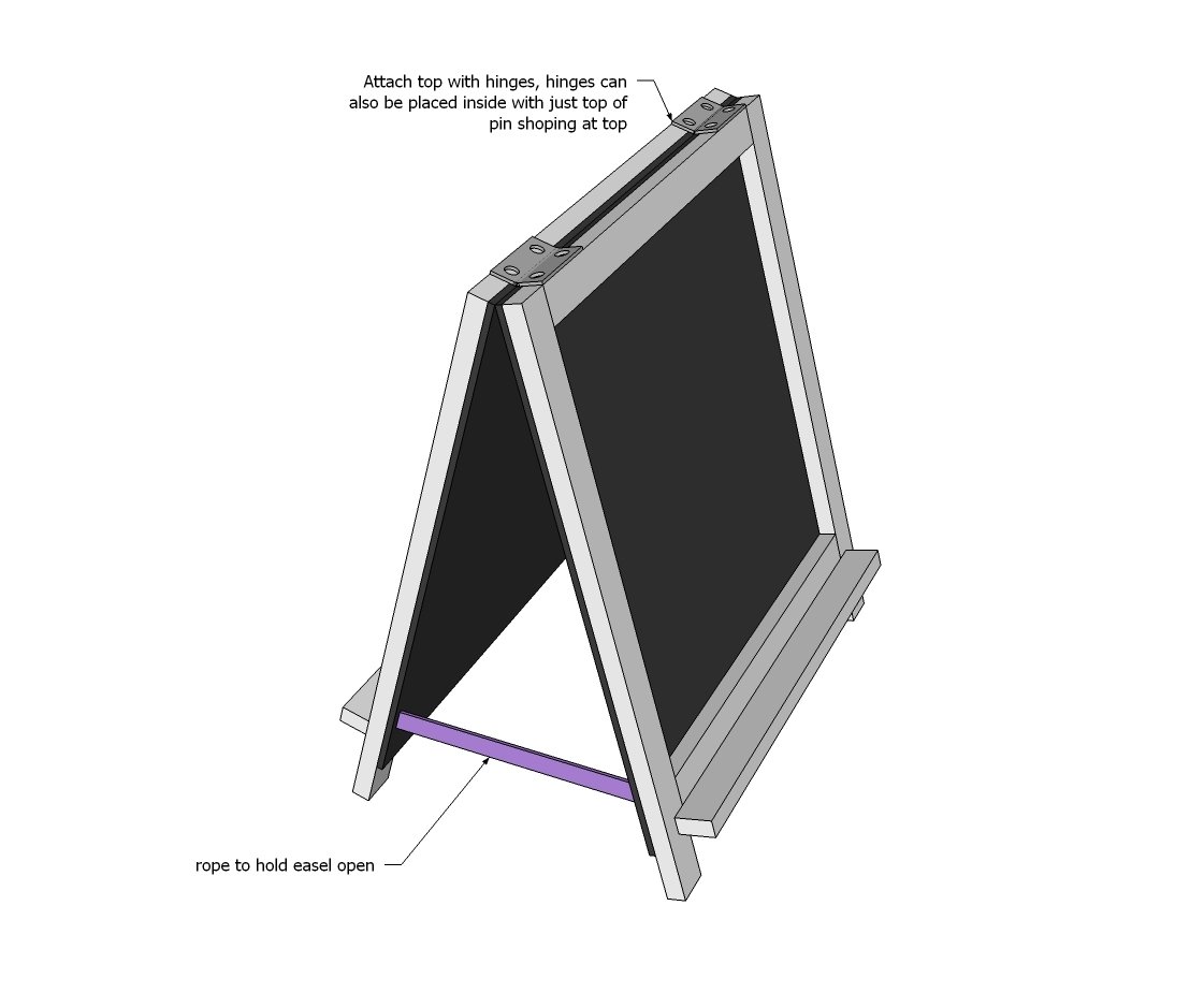 Folding Desktop Chalkboard Easel — step 4