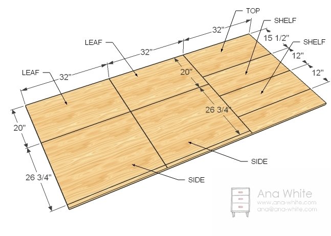 Folding Sewing Table — step 1