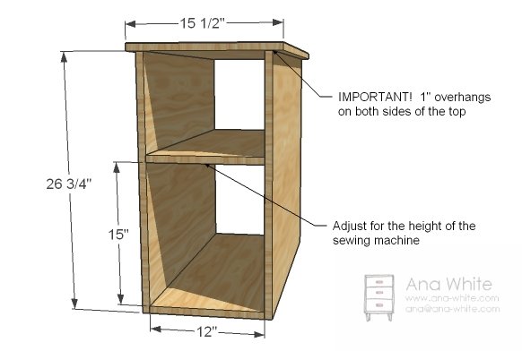 Folding Sewing Table — step 2