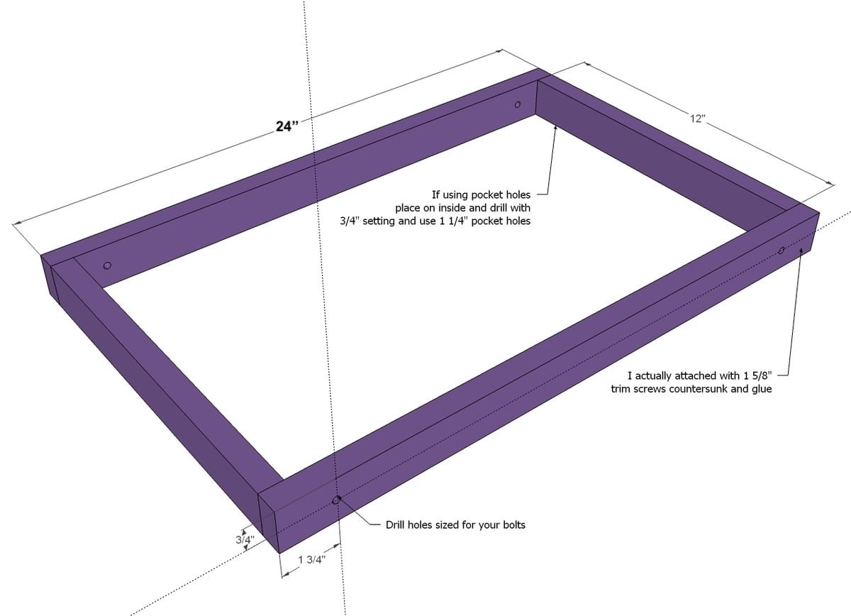 Folding Tray or Lap Desk — step 1