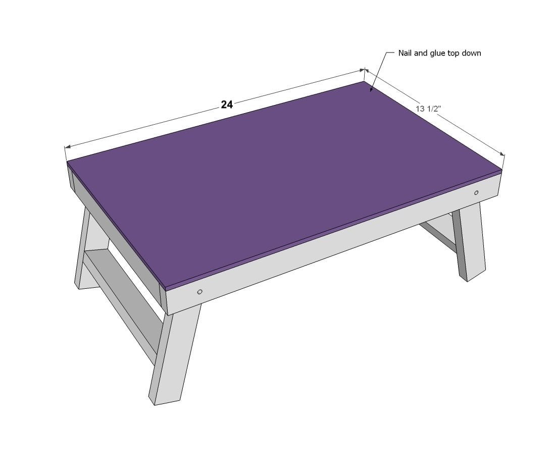 Folding Tray or Lap Desk — step 4