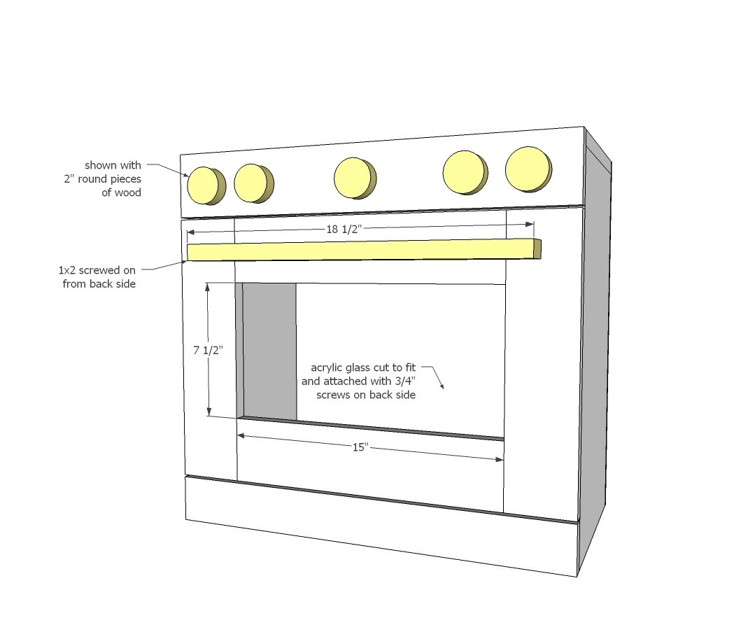Foodie Play Kitchen Stove Wood Toy — step 5