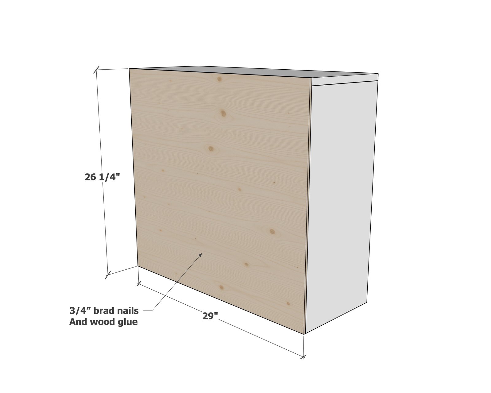 Four Cubby Hutch for the Modular Playroom Storage Wall Collection — step 3