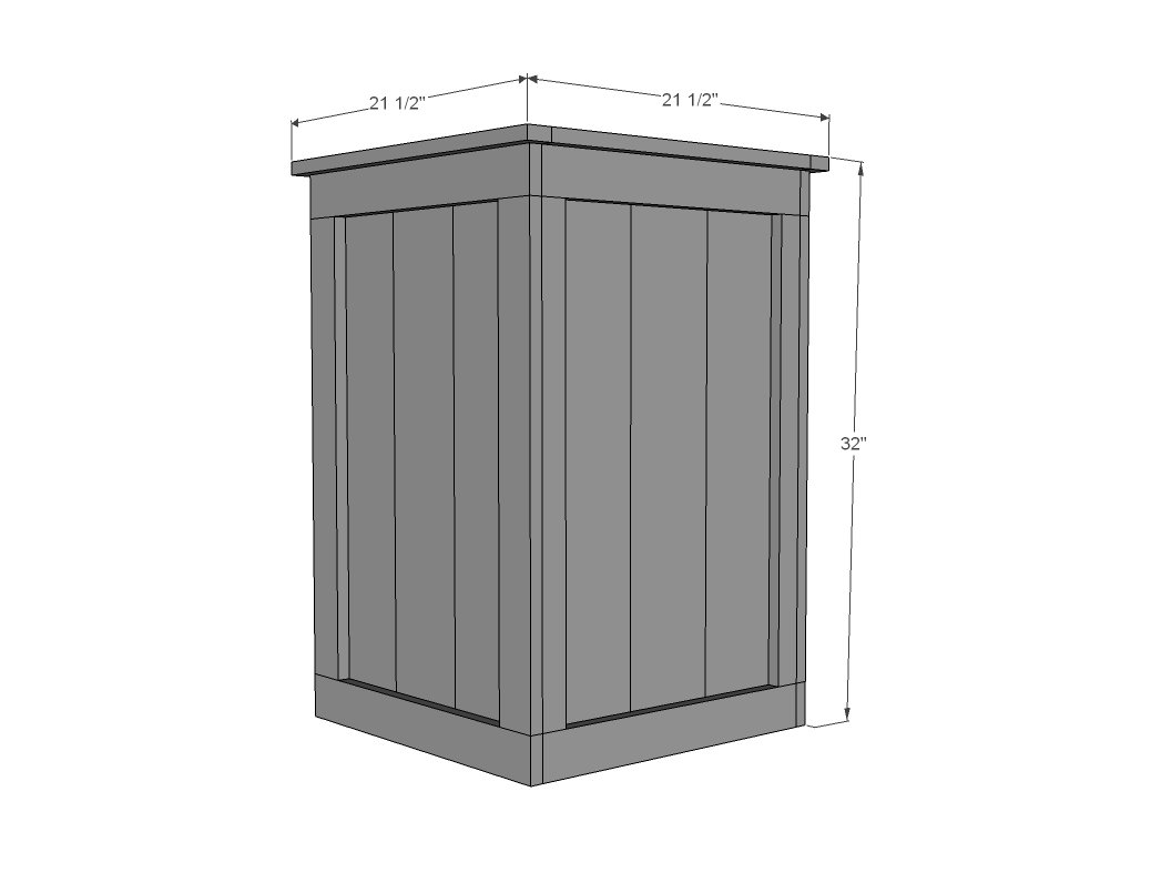 Frame and Panel Planters dimension diagram 1