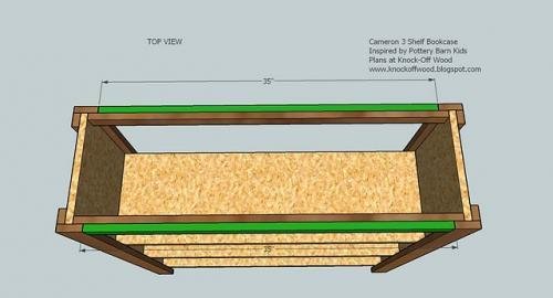 Framed Three Shelf Bookshelf — step 5