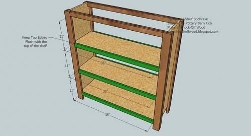 Framed Three Shelf Bookshelf — step 6