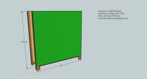 Framed Three Shelf Bookshelf — step 7
