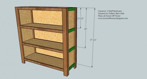 Framed Three Shelf Bookshelf — step 8