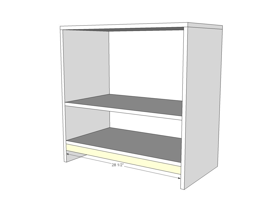 Frameless Nightstands with Drawers and Shelves — step 2