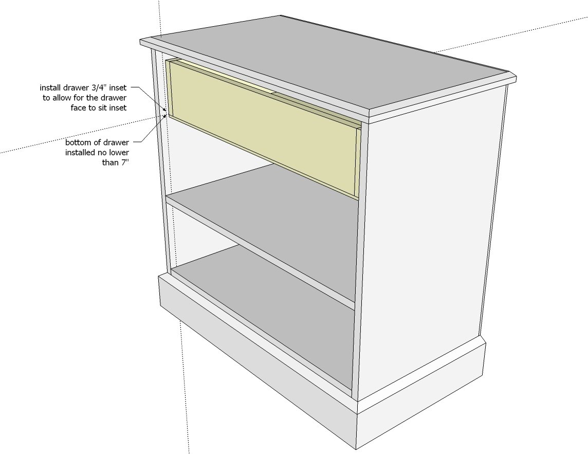 Frameless Nightstands with Drawers and Shelves — step 6