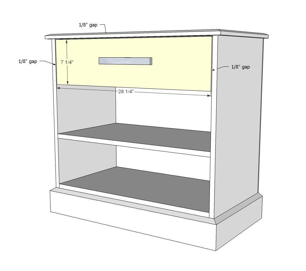 Frameless Nightstands with Drawers and Shelves — step 7