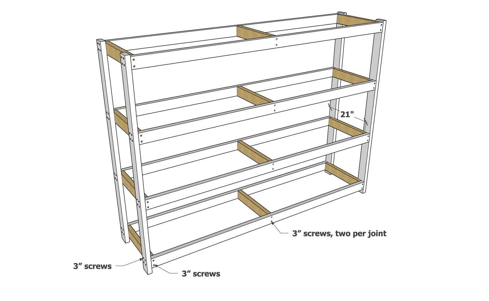 8-Foot Garage Shelving — step 2