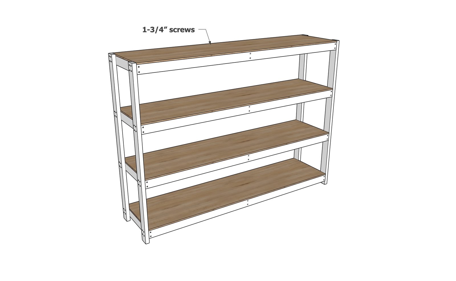 8-Foot Garage Shelving — step 3