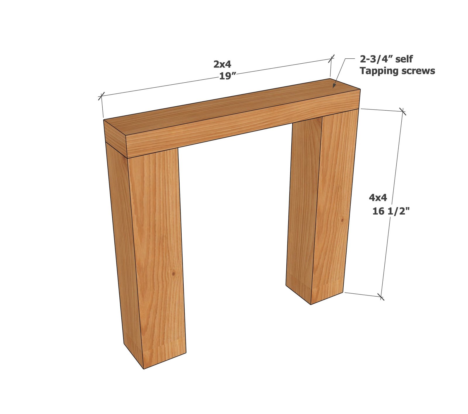 Around-the-Tree Bench — step 1