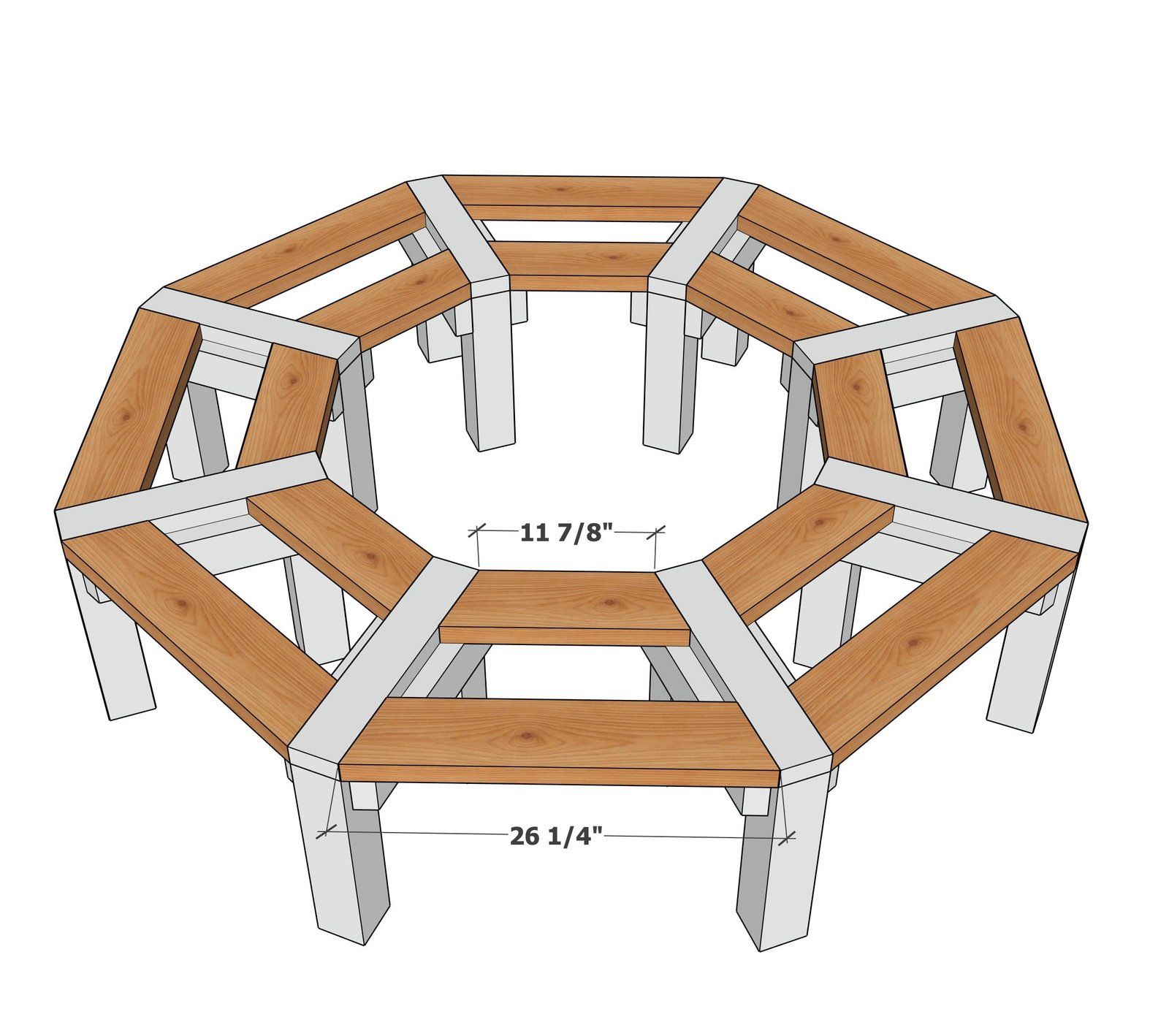 Around-the-Tree Bench — step 4